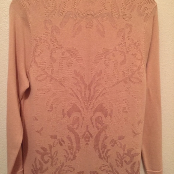 Chico’s Long Peach Open Front Cardigan Duster Sweater Size 2 (Chicos) - Picture 7 of 11